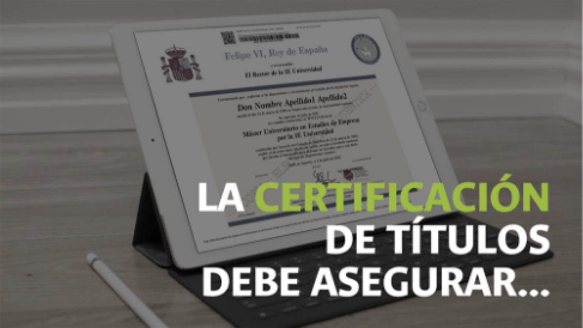 eTítulo, servicio para la emisión de documentos académicos en formato digital.
